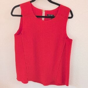 Nic & Zoe Bold Reddish Orange Tank Top